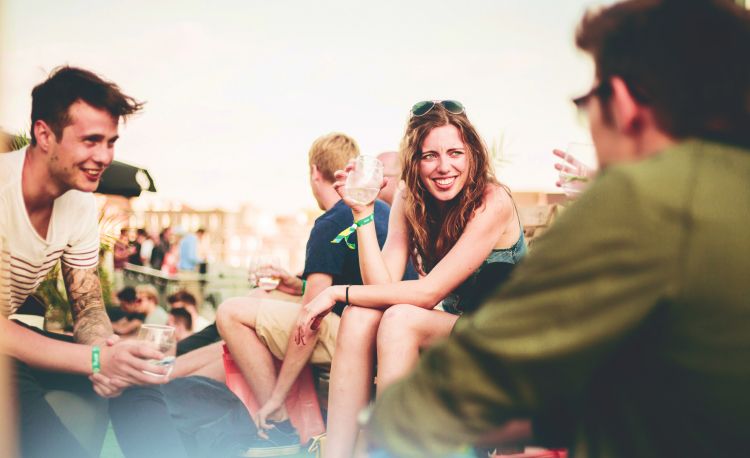people on rooftop afterparty